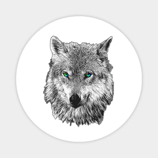 Wolf face Magnet